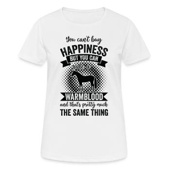 Équitation - Warmblood Horse - T-shirt respirant Femme - blanc - Devant - AI Model Female 172 dark (172cm)