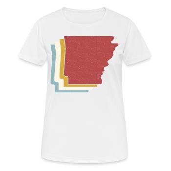 État américain - Carte vintage Arkansas - T-shirt respirant Femme - blanc - Devant - AI Model Female 172 dark (172cm)