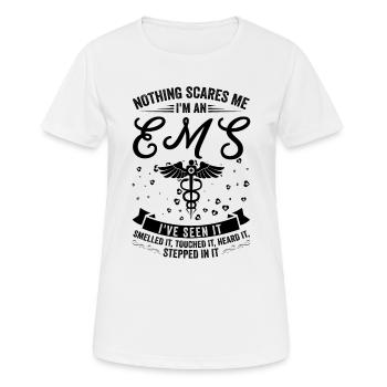 Nothing scares me - EMS - Women's Breathable T-Shirt - white - Front - AI Model Female 172 dark (172cm)