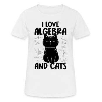 J’adore les maths et les chats - Algèbre - T-shirt respirant Femme - blanc - Devant - AI Model Female 172 dark (172cm)
