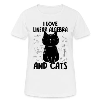 I Love Cats - Algèbre linéaire - T-shirt respirant Femme - blanc - Devant - AI Model Female 172 dark (172cm)