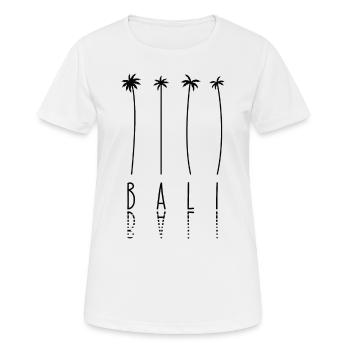 Palme - Insel Indonesien Bali - Frauen T-Shirt atmungsaktiv - Weiß - Vorne - AI Model Female 172 dark (172cm)