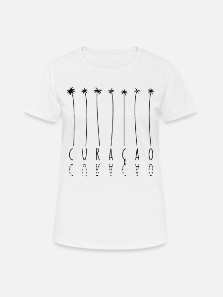 Palmenurlaub - Insel Curaçao - Frauen T-Shirt atmungsaktiv - Weiß