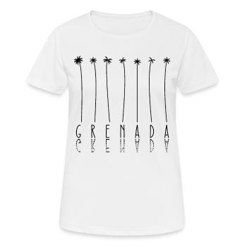 Palmenurlaub - Insel Grenada - Frauen T-Shirt atmungsaktiv - Weiß - Vorne - AI Model Female 172 dark (172cm)