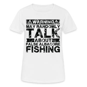 Fishing - False Albacore Fish - Women's Breathable T-Shirt - white - Front - AI Model Female 172 dark (172cm)