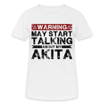 Talk about Akita - Women's Breathable T-Shirt - white - Front - AI Model Female 172 dark (172cm)