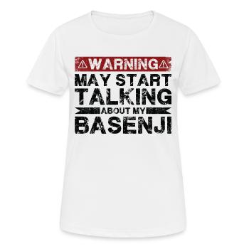 Apropos Basenji - Frauen T-Shirt atmungsaktiv - Weiß - Vorne - AI Model Female 172 dark (172cm)