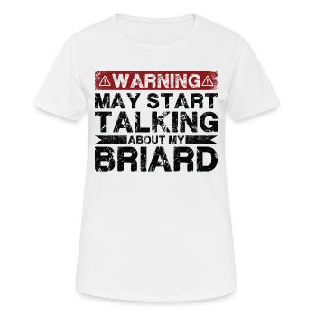 Talk about Briard - Women's Breathable T-Shirt - white - Front - AI Model Female 172 dark (172cm)