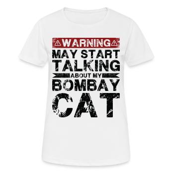 En parlant de Bombay Cat - T-shirt respirant Femme - blanc - Devant - AI Model Female 172 dark (172cm)