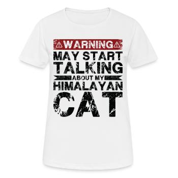 En parlant de chats de l’Himalaya - T-shirt respirant Femme - blanc - Devant - AI Model Female 172 dark (172cm)