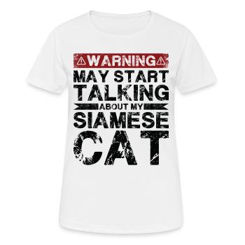 Apropos Siamkatze - Frauen T-Shirt atmungsaktiv - Weiß - Vorne - AI Model Female 172 dark (172cm)