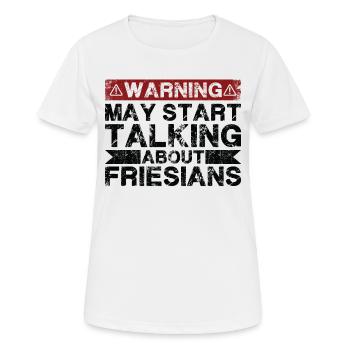 Speaking of Frisian - Women's Breathable T-Shirt - white - Front - AI Model Female 172 dark (172cm)