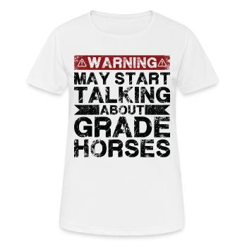 En parlant de Grade Horse - T-shirt respirant Femme - blanc - Devant - AI Model Female 172 dark (172cm)