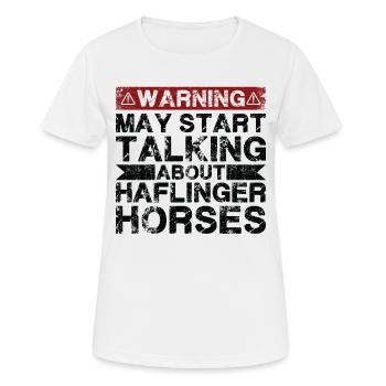 Parlez de Haflinger Horse - T-shirt respirant Femme - blanc - Devant - AI Model Female 172 dark (172cm)