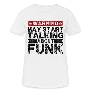 Parler de musique funk - T-shirt respirant Femme - blanc - Devant - AI Model Female 172 dark (172cm)