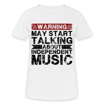 En parlant de musique indépendante - T-shirt respirant Femme - blanc - Devant - AI Model Female 172 dark (172cm)