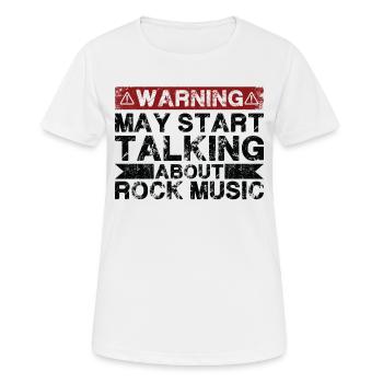 Über Rockmusik Sprechen - Frauen T-Shirt atmungsaktiv - Weiß - Vorne - AI Model Female 172 dark (172cm)