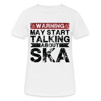 En parlant de musique ska - T-shirt respirant Femme - blanc - Devant - AI Model Female 172 dark (172cm)