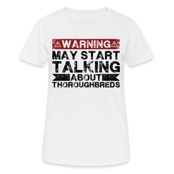 Apropos Vollblut - Frauen T-Shirt atmungsaktiv - Weiß - Vorne - AI Model Female 172 dark (172cm)