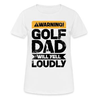 Warnung Schreien - Golfvater - Frauen T-Shirt atmungsaktiv - Weiß - Vorne - AI Model Female 172 dark (172cm)