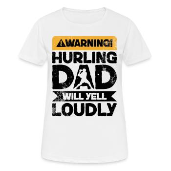 Warnung Schreien - Schleudert Vater - Frauen T-Shirt atmungsaktiv - Weiß - Vorne - AI Model Female 172 dark (172cm)