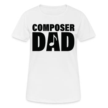 Job - Père compositeur - T-shirt respirant Femme - blanc - Devant - AI Model Female 172 dark (172cm)