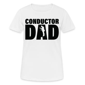 Job - Dirigent Dad - Frauen T-Shirt atmungsaktiv - Weiß - Vorne - AI Model Female 172 dark (172cm)