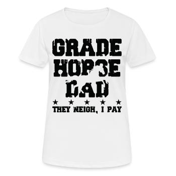 Père du cheval - Grade Horse - T-shirt respirant Femme - blanc - Devant - AI Model Female 172 dark (172cm)