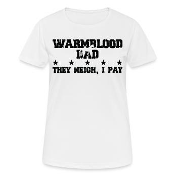 Père du cheval - Warmblood - T-shirt respirant Femme - blanc - Devant - AI Model Female 172 dark (172cm)