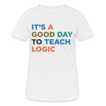 Enseigner les enseignants de logique - T-shirt respirant Femme - blanc - Devant - AI Model Female 172 dark (172cm)