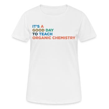 Maître de conférences en chimie organique - T-shirt respirant Femme - blanc - Devant - AI Model Female 172 dark (172cm)