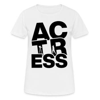 Schauspielberuf Job Arbeit - Schauspielerin - Frauen T-Shirt atmungsaktiv - Weiß - Vorne - AI Model Female 172 dark (172cm)