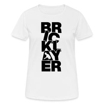 Maçonnerie - Briqueteur-maçon - T-shirt respirant Femme - blanc - Devant - AI Model Female 172 dark (172cm)