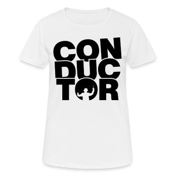Profession Travail - Chef d’orchestre - T-shirt respirant Femme - blanc - Devant - AI Model Female 172 dark (172cm)