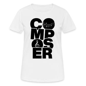 Profession Travail - Compositeur - T-shirt respirant Femme - blanc - Devant - AI Model Female 172 dark (172cm)