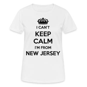 Je ne peux pas rester calme - New Jersey - T-shirt respirant Femme - blanc - Devant - AI Model Female 172 dark (172cm)