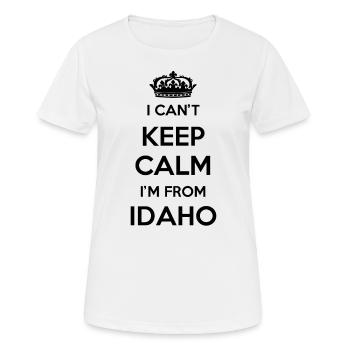 Je ne peux pas rester calme - Idaho - T-shirt respirant Femme - blanc - Devant - AI Model Female 172 dark (172cm)