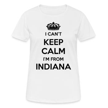 Je ne peux pas rester calme - Indiana - T-shirt respirant Femme - blanc - Devant - AI Model Female 172 dark (172cm)