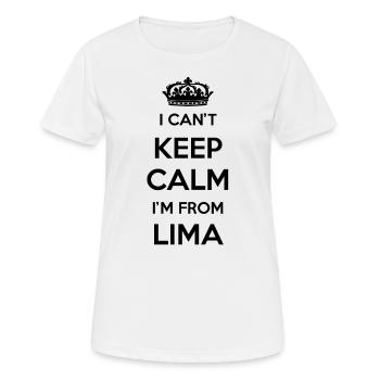 I can't stay calm, I'm from Lima - Women's Breathable T-Shirt - white - Front - AI Model Female 172 dark (172cm)