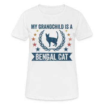 Mein Enkelkind Ist Eine Bengalkatze - Frauen T-Shirt atmungsaktiv - Weiß - Vorne - AI Model Female 172 dark (172cm)