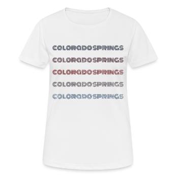 Vintage USA Stadt - Retro Colorado Springs - Frauen T-Shirt atmungsaktiv - Weiß - Vorne - AI Model Female 172 dark (172cm)