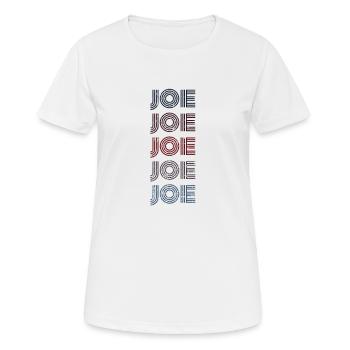 70s Retro Nom Vintage Personnalisé Joe - T-shirt respirant Femme - blanc - Devant - AI Model Female 172 dark (172cm)