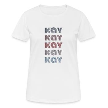 70s Retro Name Vintage Personalized Kay - Women's Breathable T-Shirt - white - Front - AI Model Female 172 dark (172cm)