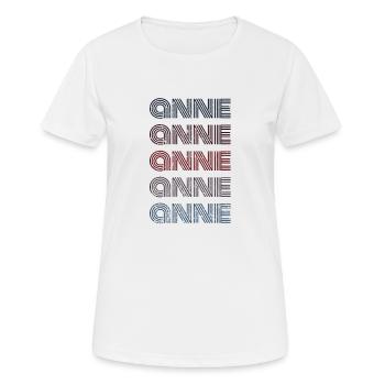 70s Retro Nom Vintage Personnalisé Anne - T-shirt respirant Femme - blanc - Devant - AI Model Female 172 dark (172cm)