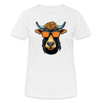 Papa Mama Sonnenbrille - Devon - Frauen T-Shirt atmungsaktiv - Weiß - Vorne - AI Model Female 172 dark (172cm)