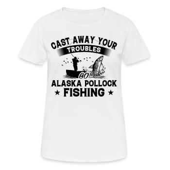 Throw Away - Fish Alaska Pollock - Women's Breathable T-Shirt - white - Front - AI Model Female 172 dark (172cm)