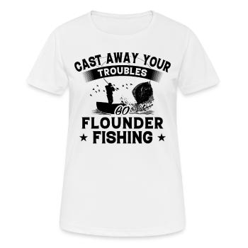 Throw Away - Fish Flounder - Women's Breathable T-Shirt - white - Front - AI Model Female 172 dark (172cm)