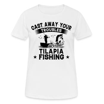 Throw away - Fish tilapia - Women's Breathable T-Shirt - white - Front - AI Model Female 172 dark (172cm)