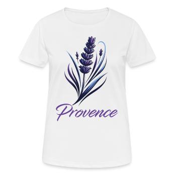 Lavendel aus der Provence - Französische Eleganz - Frauen T-Shirt atmungsaktiv - Weiß - Vorne - AI Model Female 172 dark (172cm)