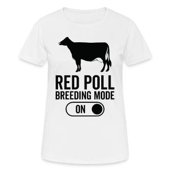 Kuhzuchtmodus Auf - Rote Umfrage - Frauen T-Shirt atmungsaktiv - Weiß - Vorne - AI Model Female 172 dark (172cm)